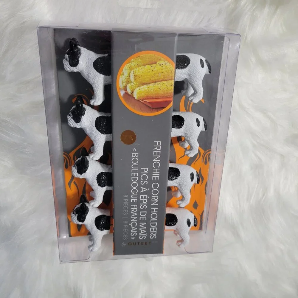 French Bulldog Corn Holder Set